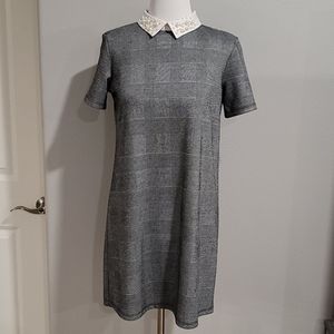 Plaid Dress with Pearls